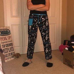music note pajama pants